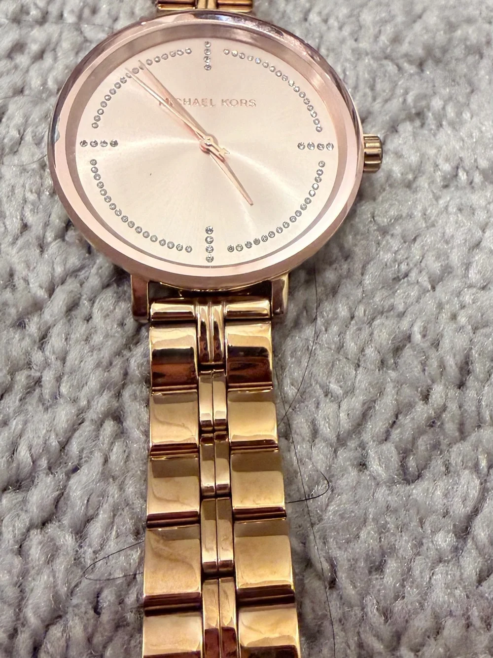 Michael Kors Rose Gold Crystal-Accent Women's Bracelet Watch